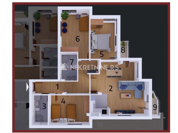 3,5-soban stan  99 m², Obilićev Venac 