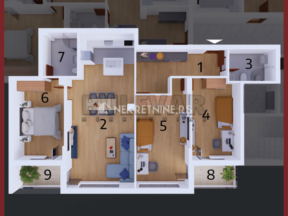 4,0 stan , centar, 100 m2, IV  sprat, cg.